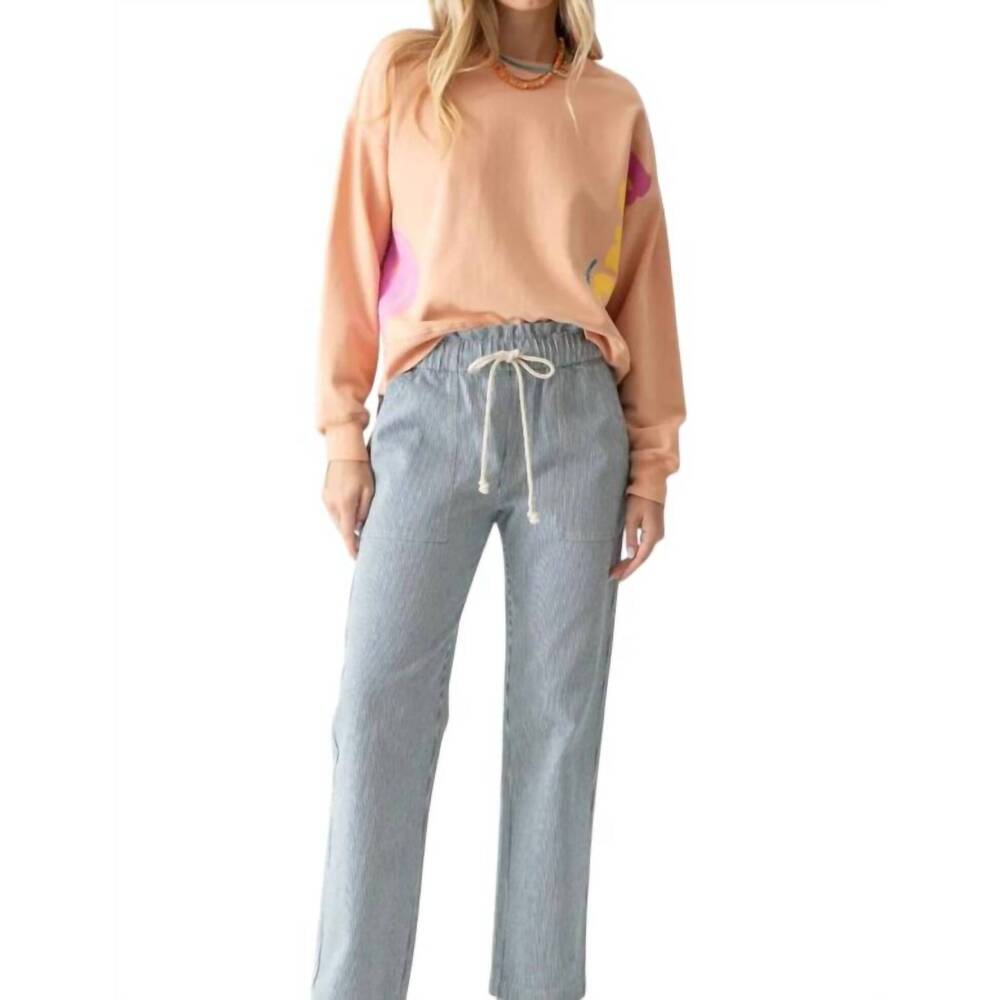 NEW ELECTRIC & ROSE classic sweatshirt peace out graphic in apricot